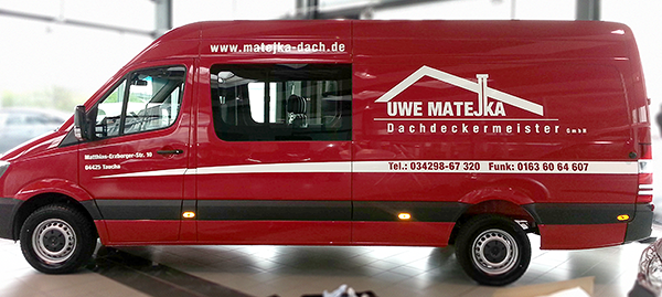 Einfarbige Folienbeschriftung